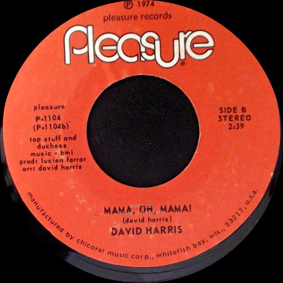 David Harris - (These Are) The Moments / Mama, Oh, Mama! side B