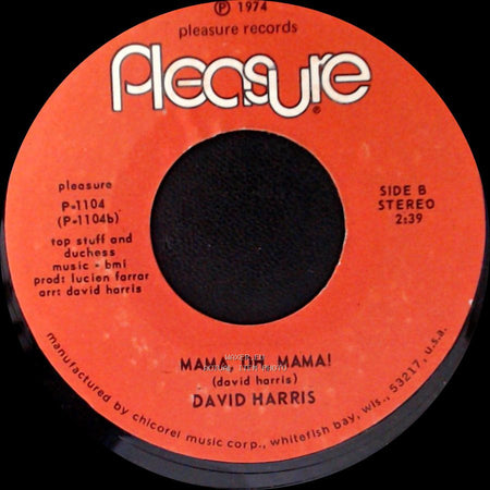 David Harris - (These Are) The Moments / Mama, Oh, Mama! side B