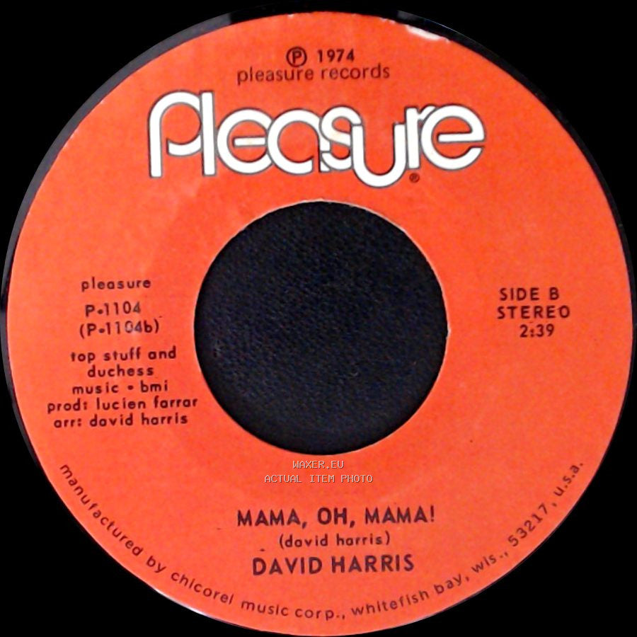 David Harris - (These Are) The Moments / Mama, Oh, Mama! side B