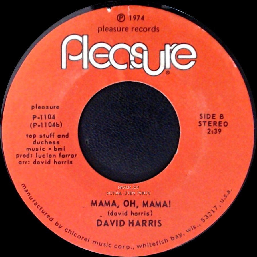 David Harris - (These Are) The Moments / Mama, Oh, Mama! side B