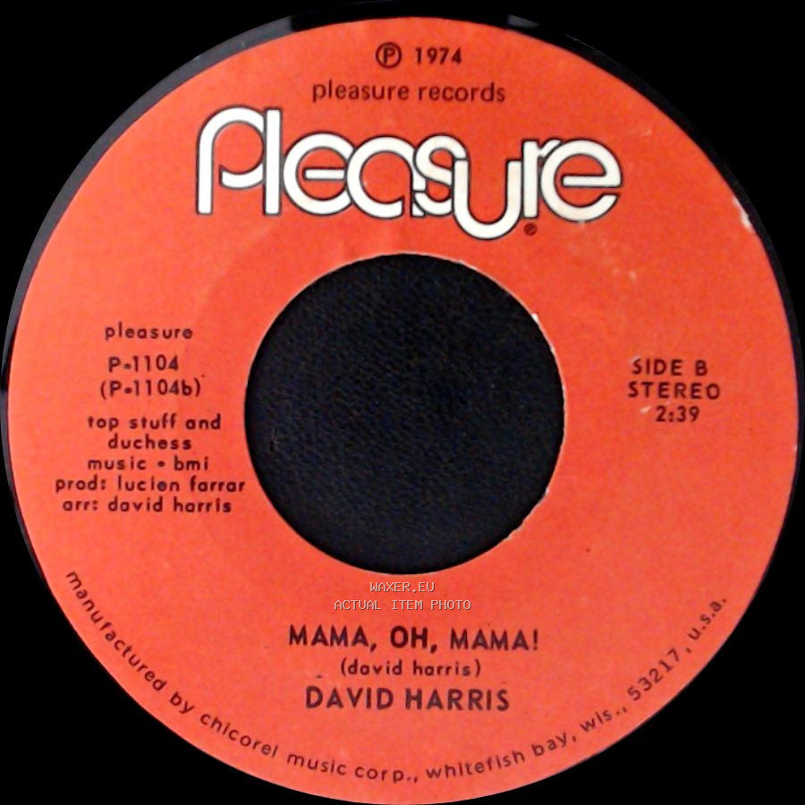 David Harris - (These Are) The Moments / Mama, Oh, Mama! side B