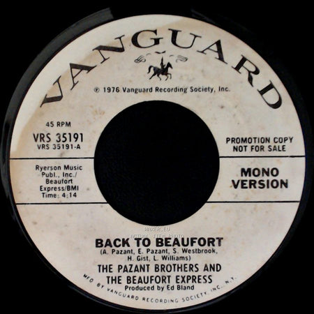 The Pazant Brothers And The Beaufort Express - Back To Beaufort / Back To Beaufort side B