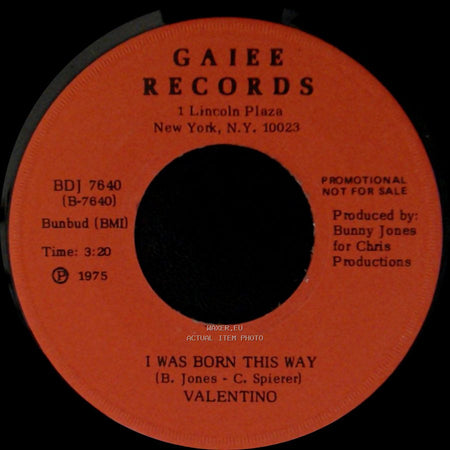 Valentino - Liberation / I Was Born This Way side B