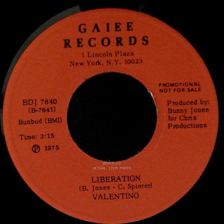 Valentino - Liberation / I Was Born This Way side B