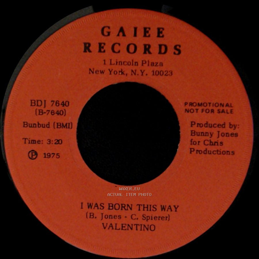 Valentino - Liberation / I Was Born This Way side B