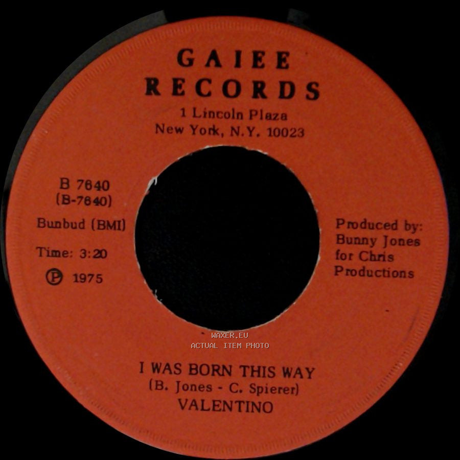 Valentino - I Was Born This Way / Liberation side B