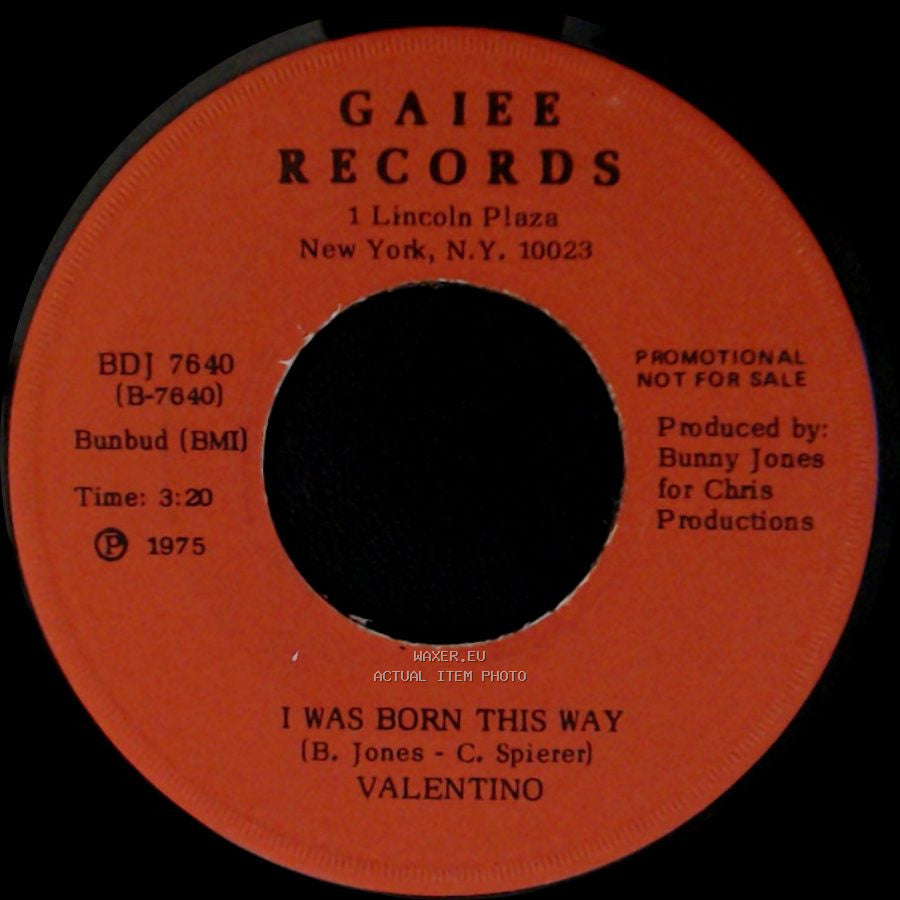 Valentino - Liberation / I Was Born This Way side B