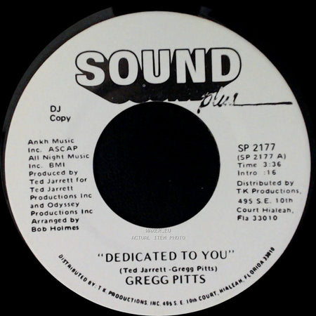 Gregg Pitts - Back To Back / Dedicated To You side B