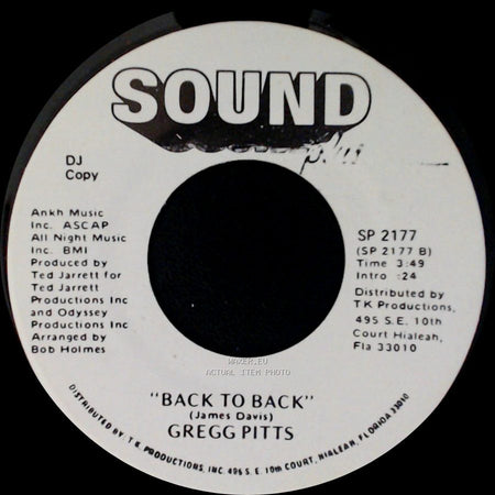 Gregg Pitts - Back To Back / Dedicated To You side A