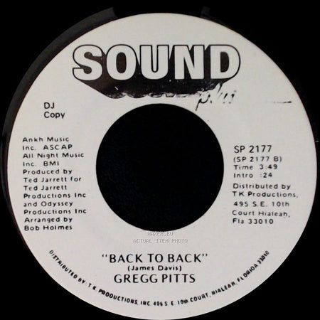 Gregg Pitts - Back To Back / Dedicated To You side A