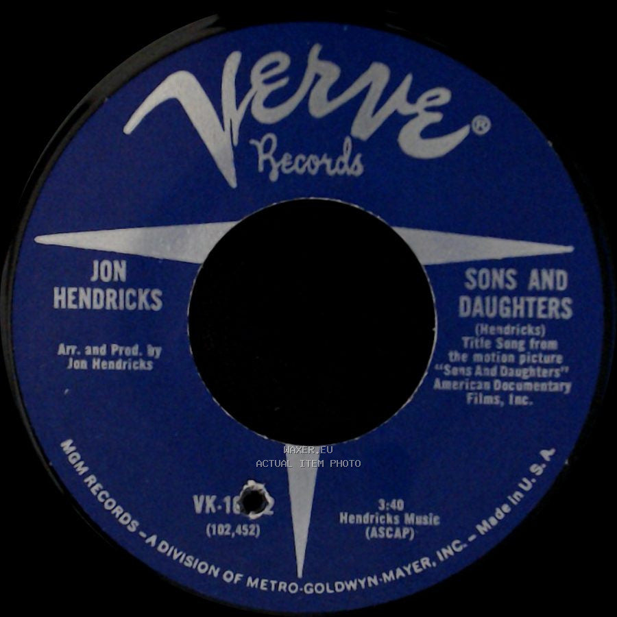 Jon Hendricks - Sons And Daughters / Fire In The City side B