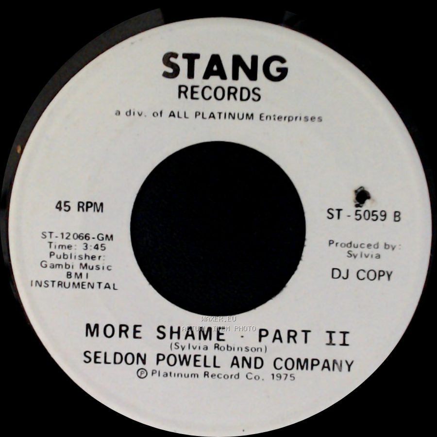 Seldon Powell And Company - More Shame - Part Ii / More Shame - Part I side A