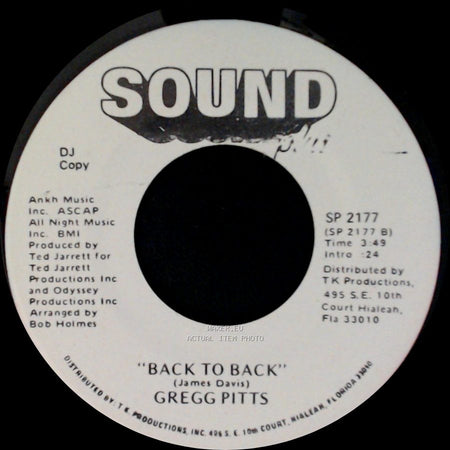 Gregg Pitts - Back To Back / Dedicated To You side A