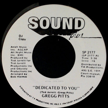 Gregg Pitts - Back To Back / Dedicated To You side B