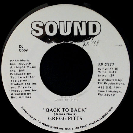 Gregg Pitts - Back To Back / Dedicated To You side A