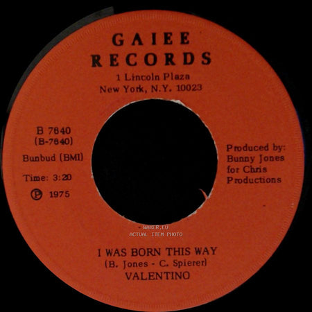 Valentino - I Was Born This Way / Liberation side B