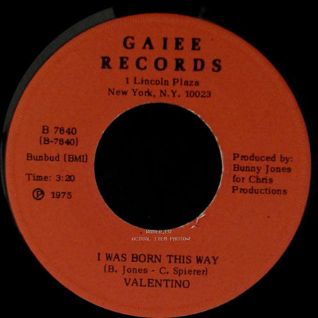 Valentino - I Was Born This Way / Liberation side B