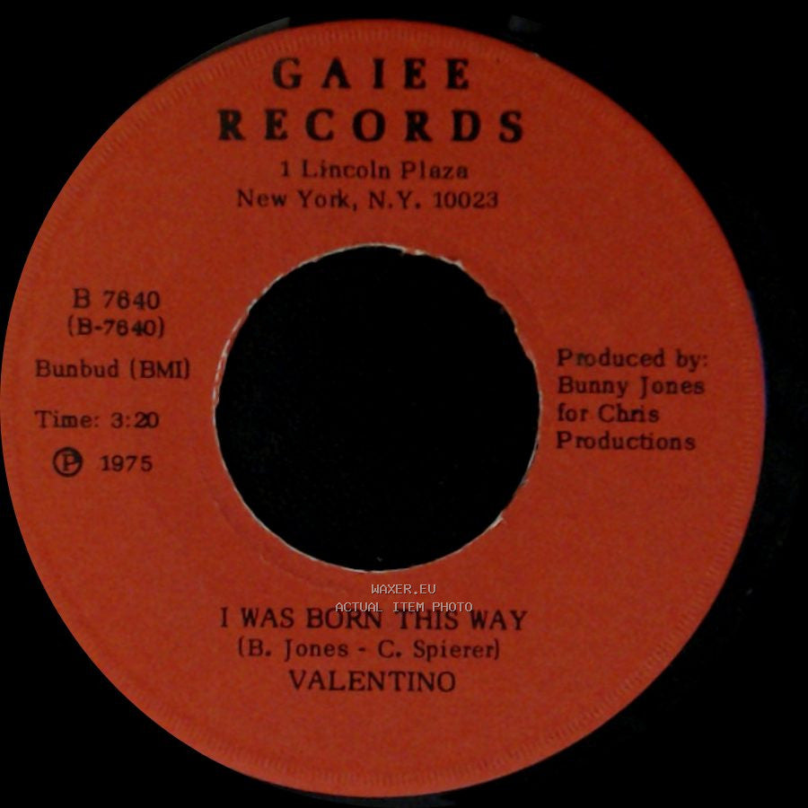 Valentino - I Was Born This Way / Liberation side B