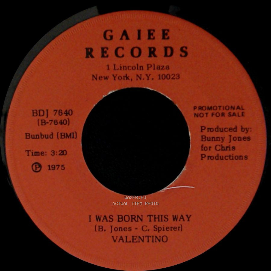 Valentino - Liberation / I Was Born This Way side B