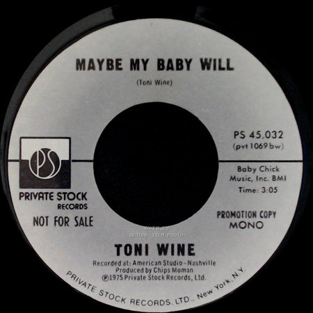 Toni Wine - Maybe My Baby Will / Maybe My Baby Will side B
