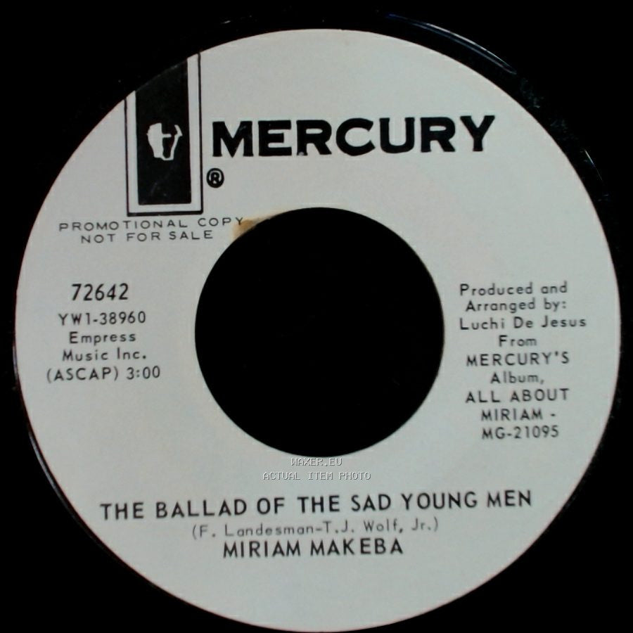 Miriam Makeba - Mommy, Mommy What Is Heaven Like / The Ballad Of The Sad Young Men side B