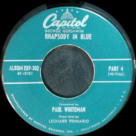 George Gershwin - Rhapsody In Blue / Rhapsody In Blue side B