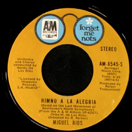 Miguel Rios - Himno A La Alegria / A Song Of Joy side A