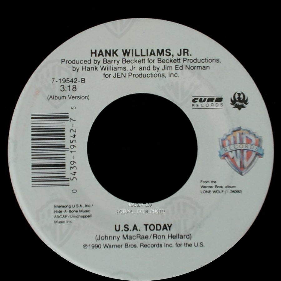 Hank Williams, Jr. - Don't Give Us A Reason / U.S.A. Today side B
