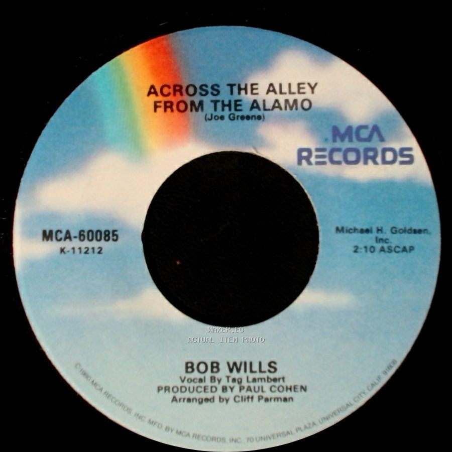 Bob Wills - San Antonio Rose / Across The Alley From The Alamo side B