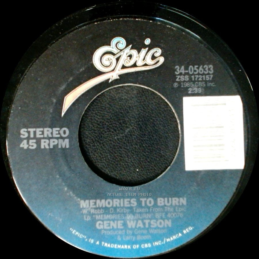 Gene Watson - Get Along Little Doggie / Memories To Burn side B
