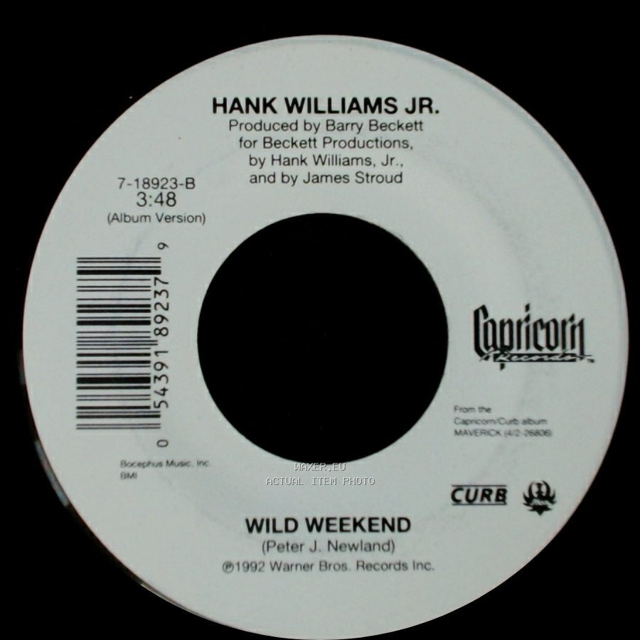 Hank Williams Jr. - Come On Over To The Country / Wild Weekend side B