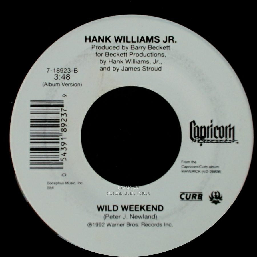 Hank Williams Jr. - Come On Over To The Country / Wild Weekend side B