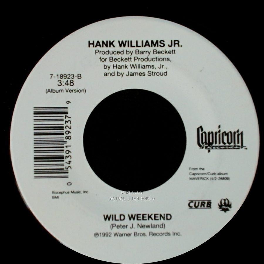 Hank Williams Jr. - Come On Over To The Country / Wild Weekend side B