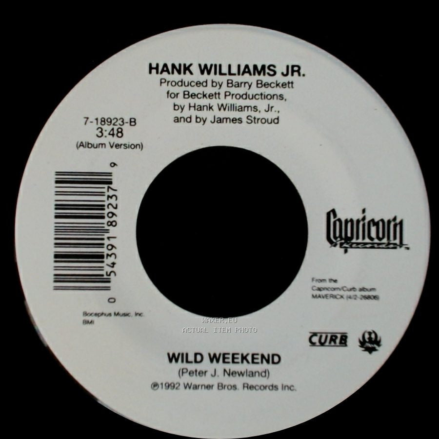Hank Williams Jr. - Come On Over To The Country / Wild Weekend side B