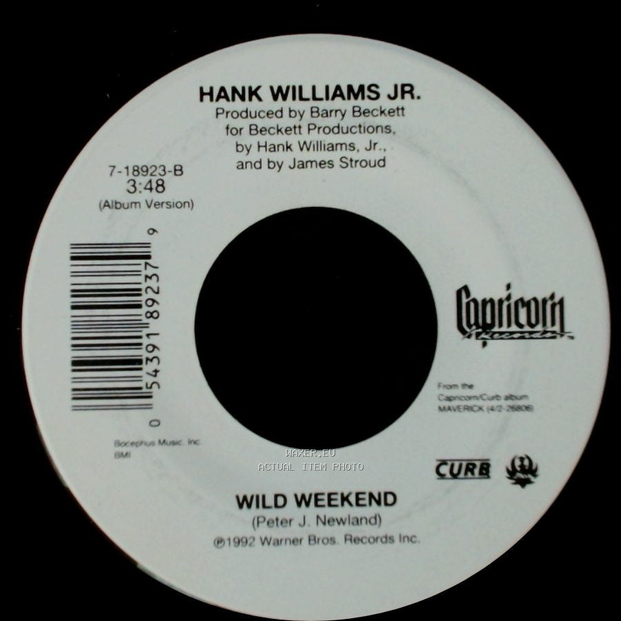 Hank Williams Jr. - Come On Over To The Country / Wild Weekend side B