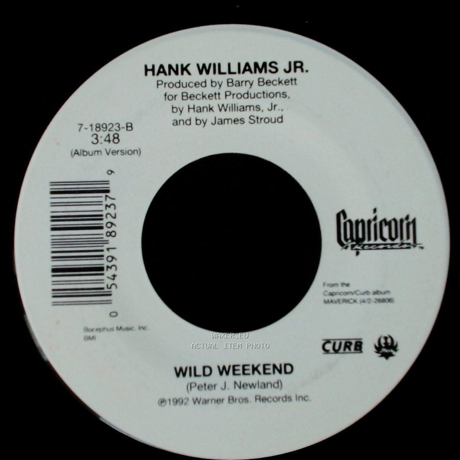 Hank Williams Jr. - Come On Over To The Country / Wild Weekend side B