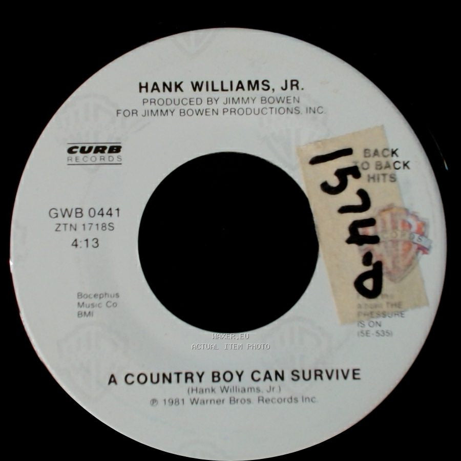 Hank Williams, Jr. - A Country Boy Can Survive / All My Rowdy Friends (Have Settled Down) side A