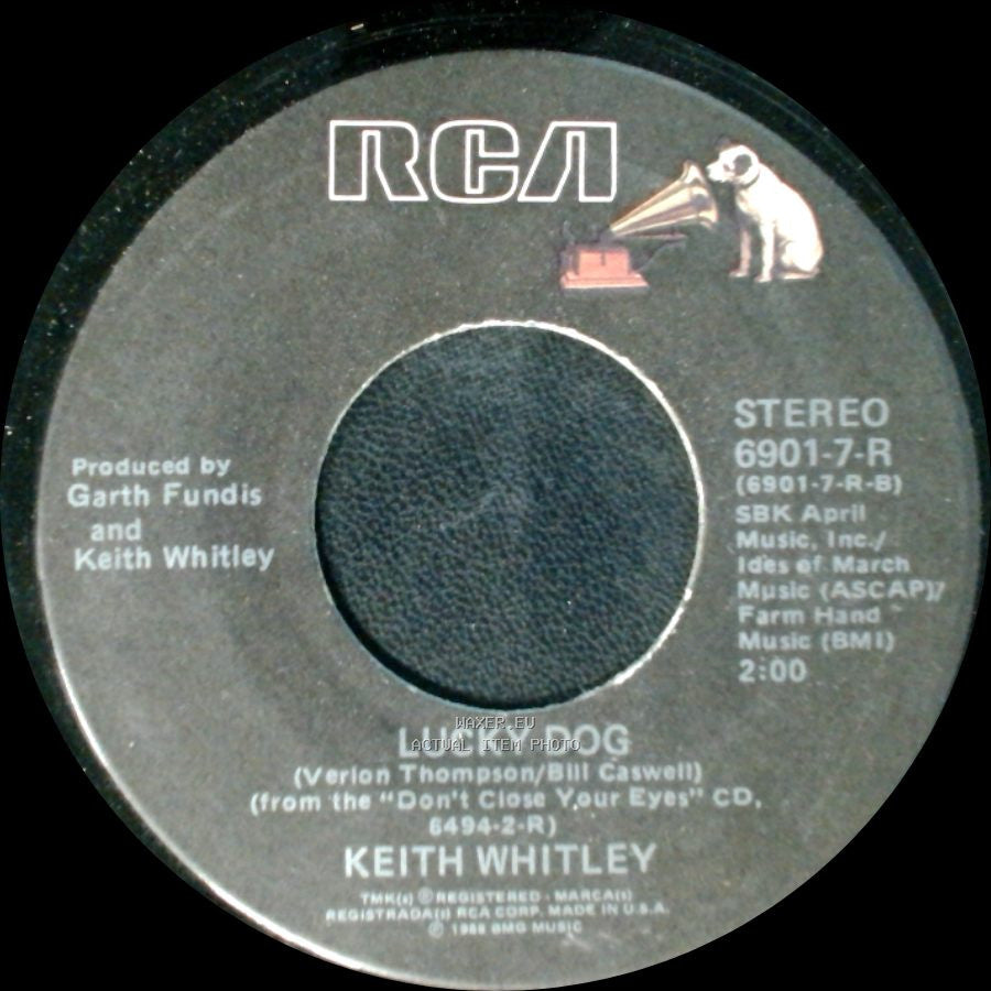 Keith Whitley - Lucky Dog / Don't Close Your Eyes side A