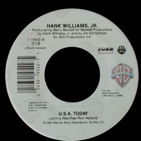 Hank Williams, Jr. - Don't Give Us A Reason / U.S.A. Today side B