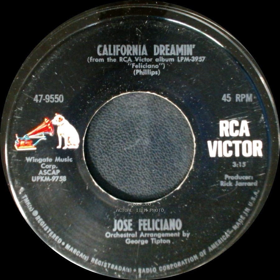Jose Feliciano - California Dreamin' / Light My Fire side A