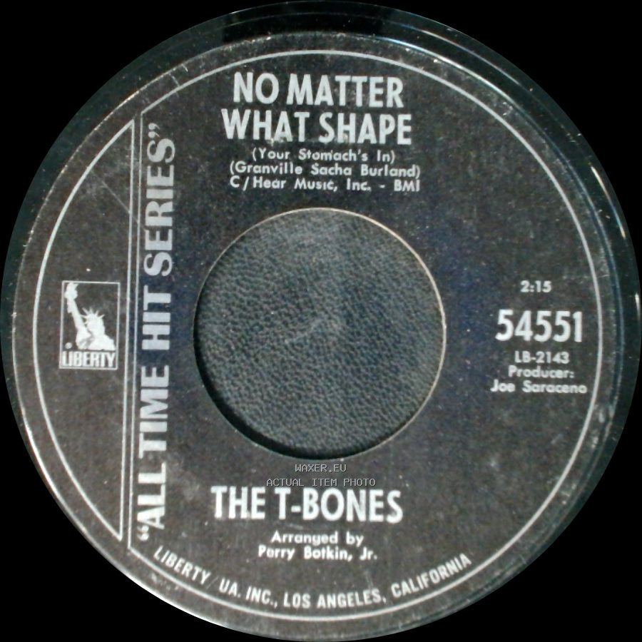 The T-Bones - Let's Go Get Stoned / No Matter What Shape (Your Stomach's In) side B