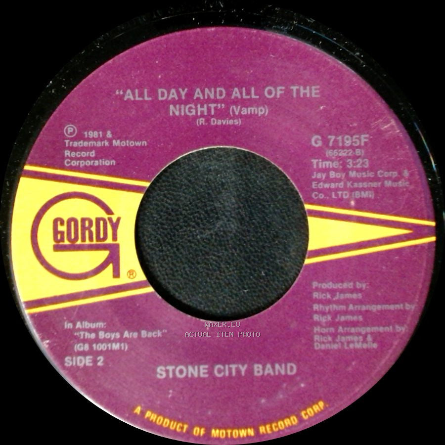 Stone City Band - All Day And All Of The Night / All Day And All Of The Night side B