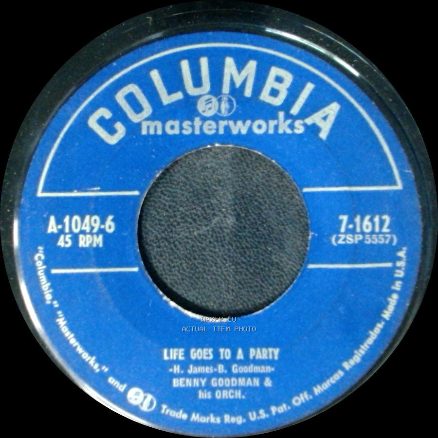 Benny Goodman & His Orch. - Blue Skies / Loch Lomond / Life Goes To A Party side B