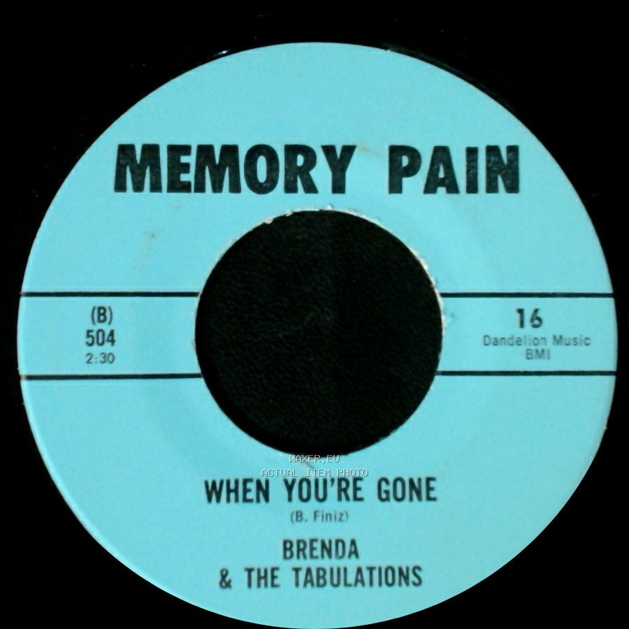 Brenda & The Tabulations - Dry Your Eyes / When You're Gone side B