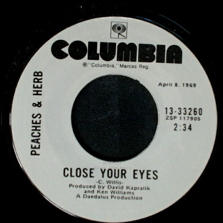 Peaches & Herb - For Your Love / Close Your Eyes side B