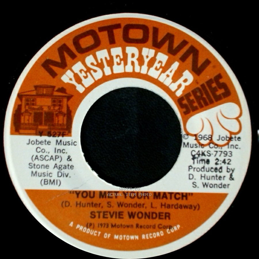 Stevie Wonder - For Once In My Life / You Met Your Match side B