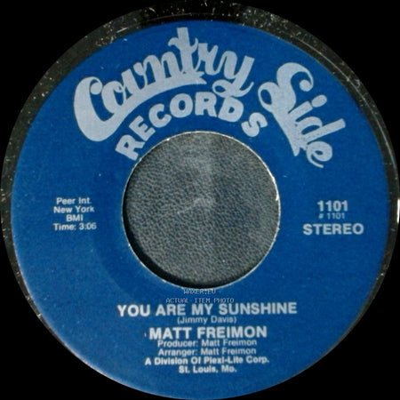 Matt Freimon - Gon'a Look Down / You Are My Sunshine side B