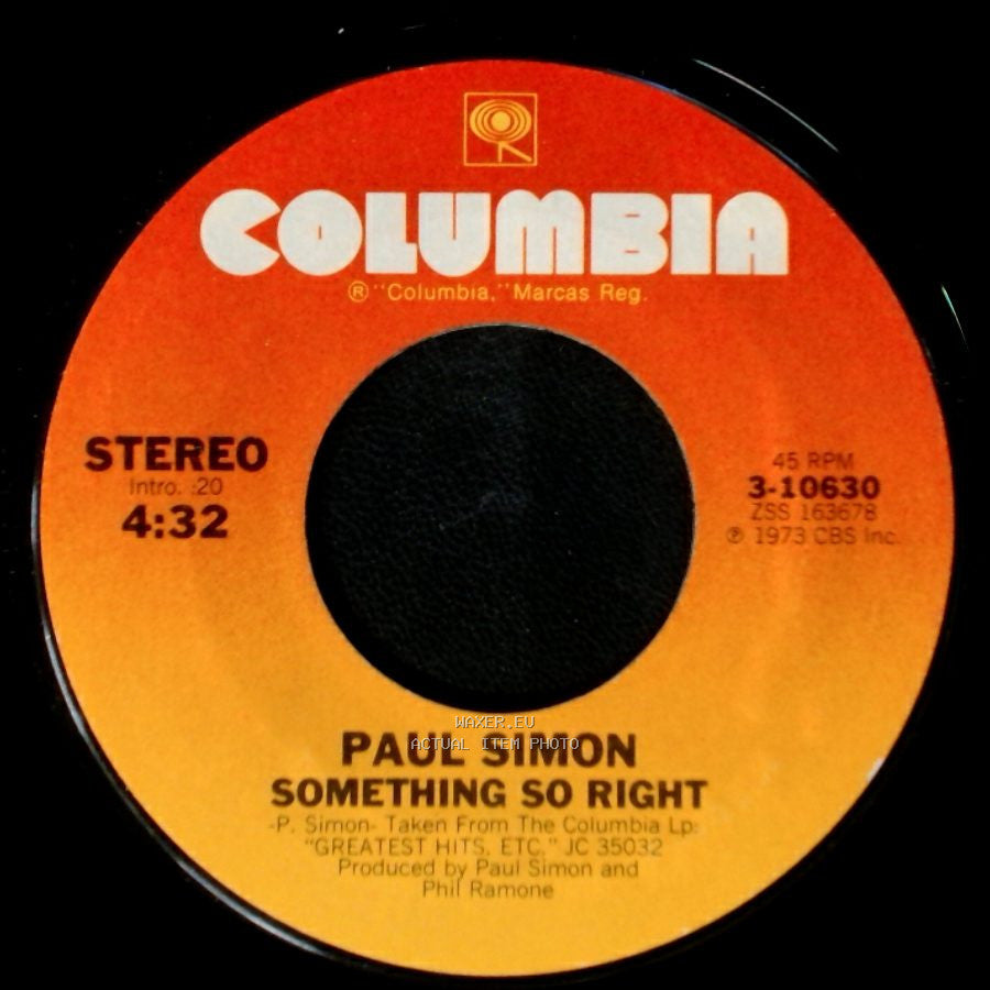 Paul Simon - Something So Right / Slip Slidin' Away side A