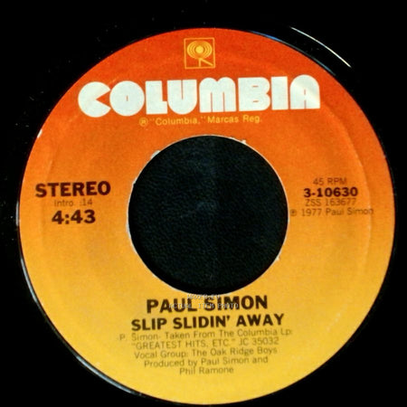 Paul Simon - Something So Right / Slip Slidin' Away side B