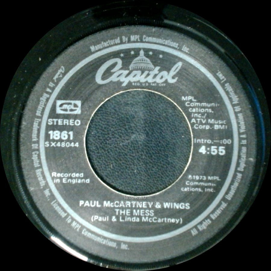 Paul Mccartney & Wings - My Love / The Mess side B